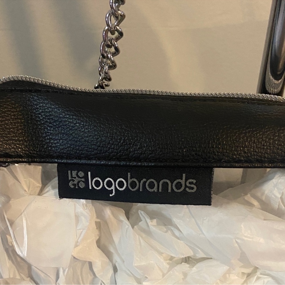 Clear PVC Shoulder Bag with Black Trim and Chain Strap, EUC - Picture 4 of 5